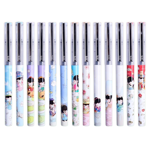 晨光与子成说盲盒中性笔0.5速干直液式走珠笔学生用拔帽子弹头黑色水笔59404囡茜联名限定顺滑签字笔可换笔芯