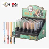 晨光文具鬼灭之刃联名小灯管墨囊钢笔 可换吸墨两用练字EF尖不锈钢金属笔尖旋转上墨笔囊QFPV9009