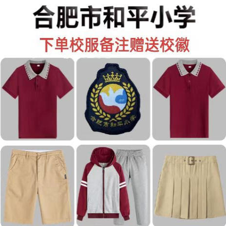 【合肥市和平小学】校服订购 英伦中小学生运动服短袖T恤上衣长裤