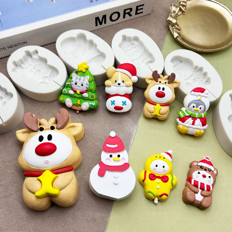 圣诞树猫咪围巾雪人小熊麋鹿