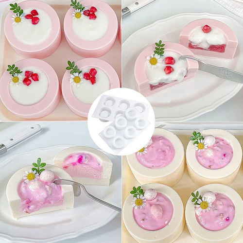 凹凸杯慕斯樱花云朵布丁杯diy巧克力奶冻甜点蛋糕装饰硅胶模具