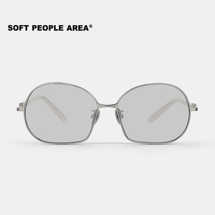 墨镜 SOFT LILY AREA 大框圆框眼镜太阳镜金属架素颜 PEOPLE