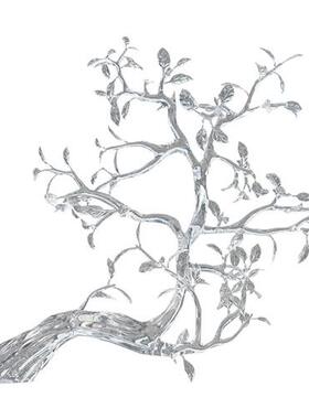 酒店大堂售楼处大型艺术雕塑透明抽象树脂装饰品设计师落地摆件