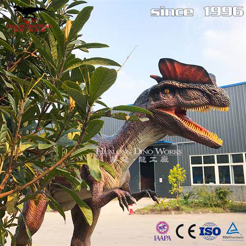 年专注品牌纯手工制作大型仿真恐龙模型红外声控感应启动.