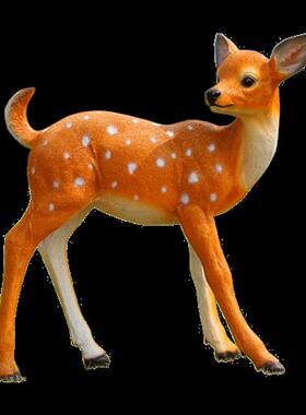 仿真梅花鹿雕塑小鹿摆件树脂玻璃钢动物花园庭院子景观装饰幼儿园