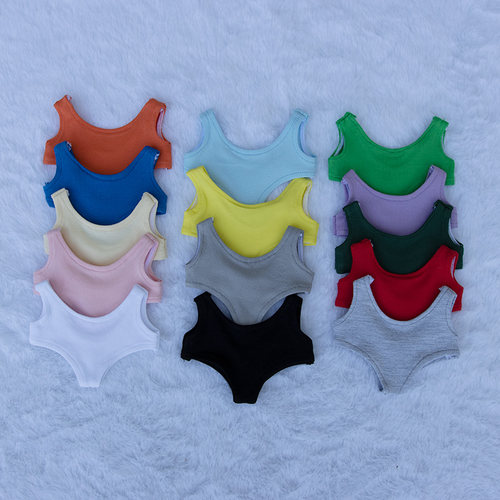 现货娃衣10cm15cm20cm棉花娃娃泳衣纯色连体衣20厘米玩偶公仔衣服