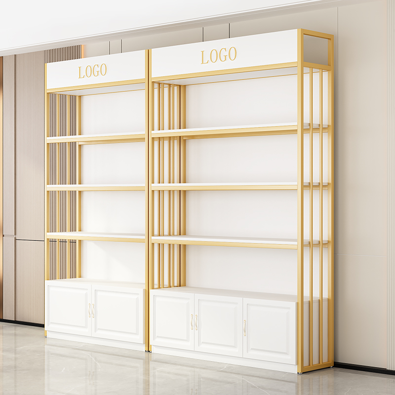 美容院展示柜产品陈列柜化妆品货架美发置物架柜子美甲货柜展示架