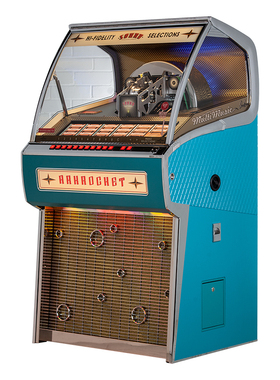 美国复古黑胶唱片机LP自动点唱机内置7寸70张Jukebox留声机音响