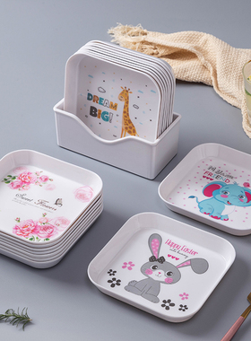 吐骨头碟家用骨碟餐桌鱼刺垃圾盘塑料水果零食盘点心渣碟子干果盘