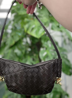 B家编织真皮女包时尚百搭迷你Solstice纸片腋下包手提单肩拉链包