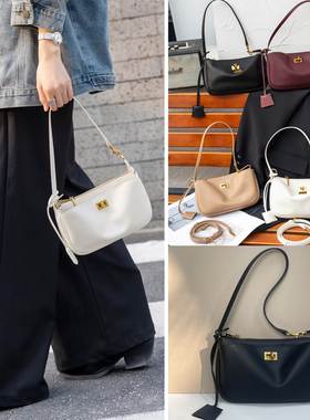 高版本B家凯莉真皮女包Rodeo锁扣腋下包时尚百搭迷你机车法棍包包