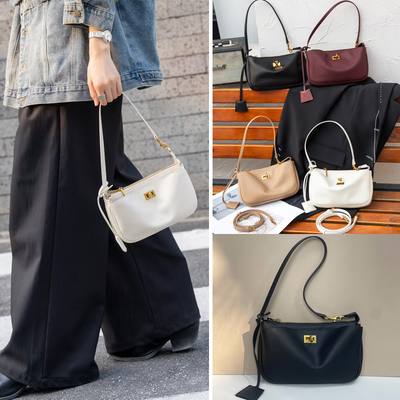 高版本B家凯莉真皮女包Rodeo锁扣腋下包时尚百搭迷你机车法棍包包