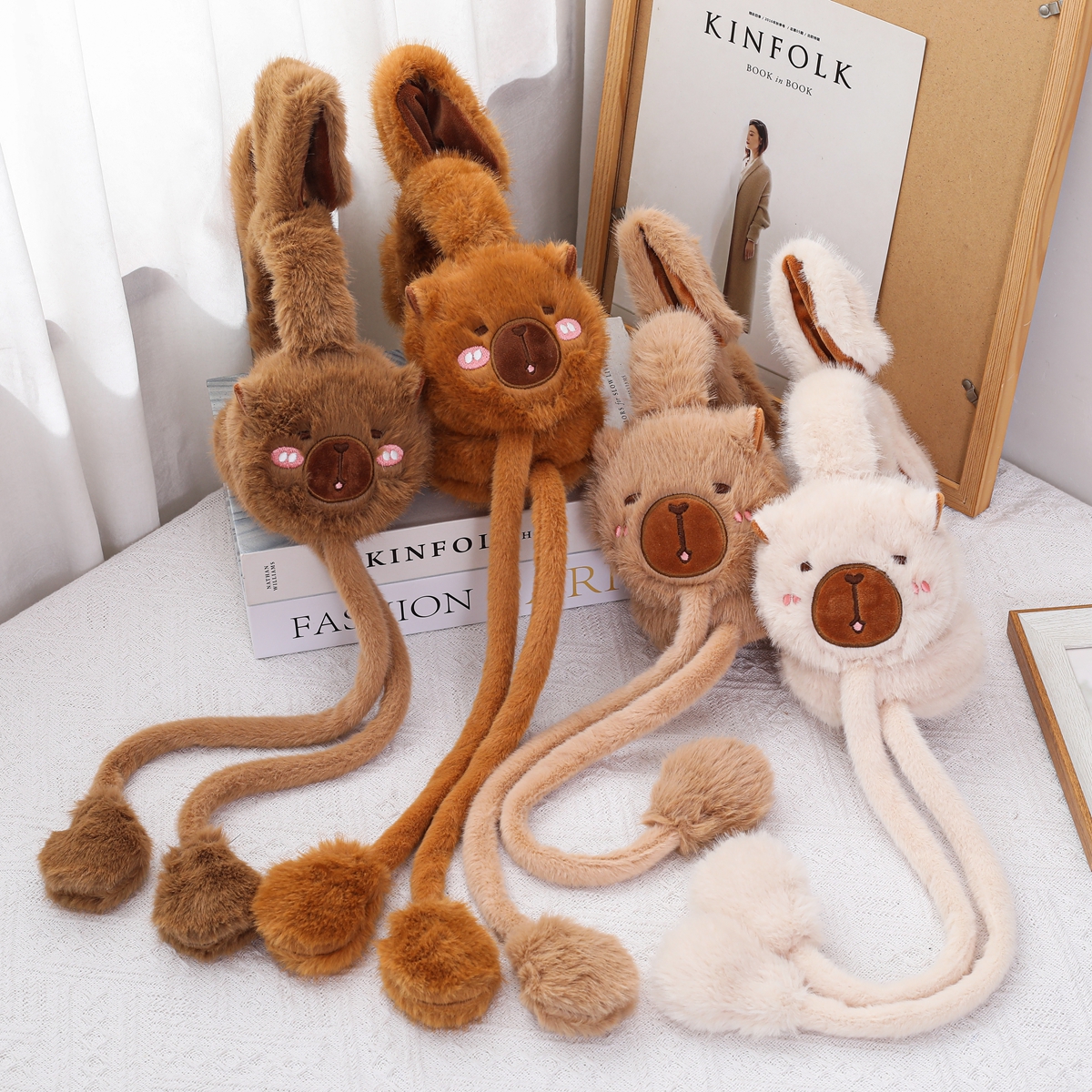 卡皮巴拉防寒耳罩儿童冬季保暖