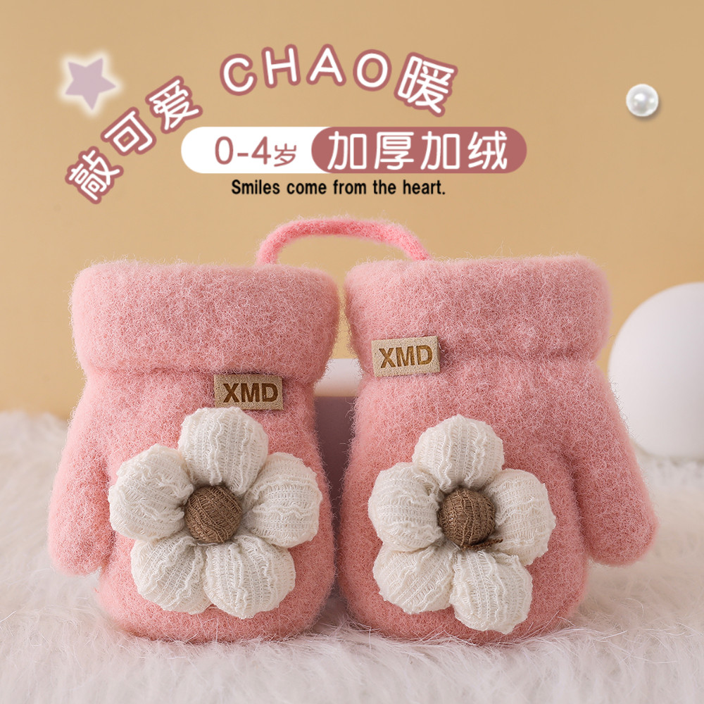 0-18个月小宝宝婴儿冬季手套保暖