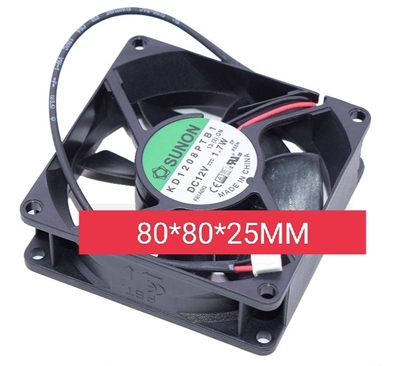 建准SUNON 8025 8厘米/CM双滚珠机箱CPU风扇12V 1.7W KD1208PTB1