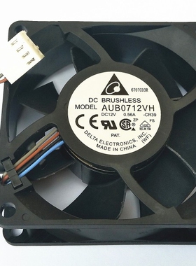 全新台达7025 7CM风扇 4线温控调速 AUB0712VH 12V 0.56A 大风量