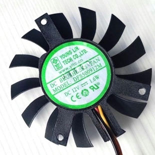 DFS500912M转叶直径46MM孔距35MM-35MM-27MM12V 3线显卡散热风扇