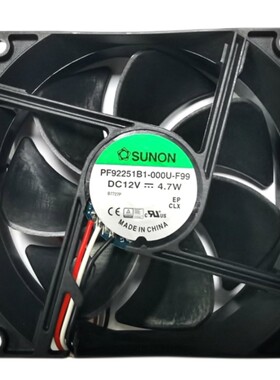 原装SUNON建准9025 12V 4.7W 滚珠风扇PF92251B1-000U-A G F S 99