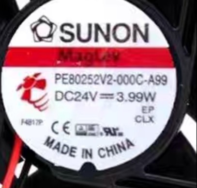 PE80252V2-000C-A99 建准SUNON 24v 8025 3.99W 8CM 磁浮变频风扇