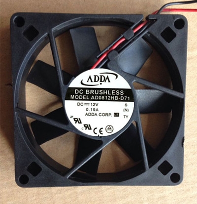 原装台湾ADDA 8015 AD0812HB-D71 DC12V 0.19A 8CM双滚珠散热风扇