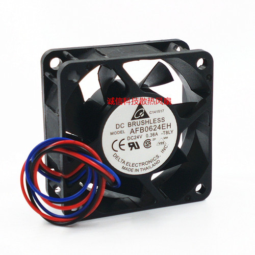 Delta/台达全新原装6CM AFB0624EH 24V HH 6025 滚珠散热风扇SH