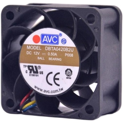 DBTA0420B2U 台湾AVC 4厘米四线双滚珠 暴力风扇4020 12V 0.50A