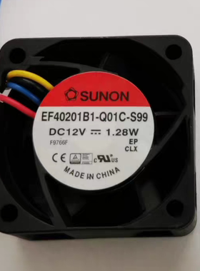 SUNON4020 4CM EF40201B1-Q01C-S99 12V 1.28W 4线散热风扇PWM