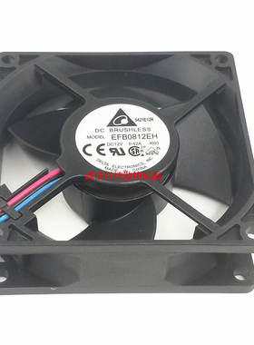 全新台达DELTA EFB0812EH DC12V 0.42A 80*80*25MM 3线变频器风扇