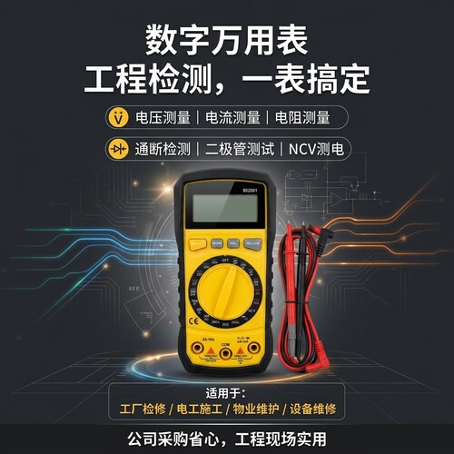 智能防烧大屏数字万用电表