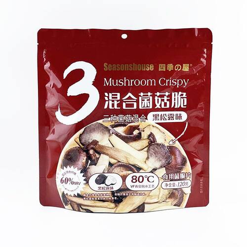 四季の屋混合菌菇脆120g鹿茸菇秀珍菇香菇脆网红休闲追剧解馋零食