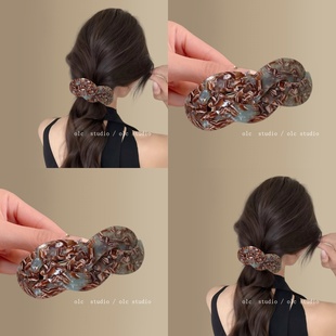 秋冬气质拼色~韩国简约发夹侧边浏海夹半扎夹子後脑勺2026旅行卡