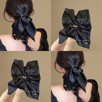 慵懒韩味~优雅丝质金标大肠发圈