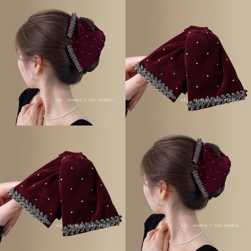 丽嘉小姐~复古红丝绒三角抓夹轻奢气质满天星麦穗水钻鲨鱼夹发饰,饰品/流行首饰/时尚饰品新,发饰,淘宝优惠券,粉丝福利购,淘宝优惠卷