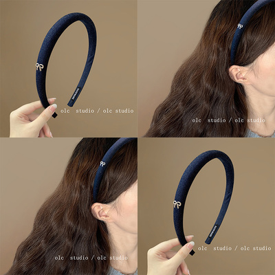 美到语塞~蝴蝶结牛仔发箍女