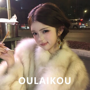 周幼琳同款爆闪古早辣妹耳环韩剧女二氛围感耳钉复古气质夸张耳饰