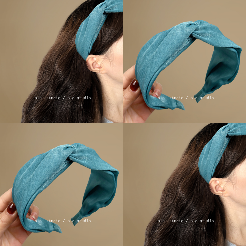 孔雀蓝！贾静雯同款打结发箍！