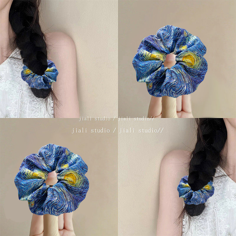 油画系列·梵高星月~文艺术复古小众设计感发圈发饰文化创意手环