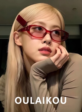 rose同款红色丝绒方形发夹刘海侧边夹女气质复古眼镜框装饰头饰
