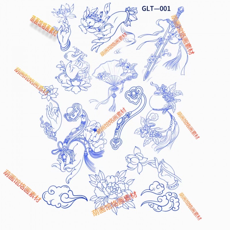 花草纹葫芦雕刻葫芦形贴纸葫芦形转印纸全店转印纸拍二发三,特色手工艺,葫芦,淘宝优惠券,粉丝福利购,淘宝优惠卷