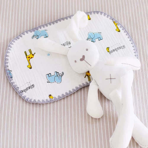Детская хлопковая марлевая дышащая подушка для новорожденных