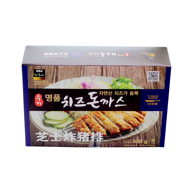 Orga food/爱奥家韩式芝士炸猪排半成品速食油炸猪排200g 包邮