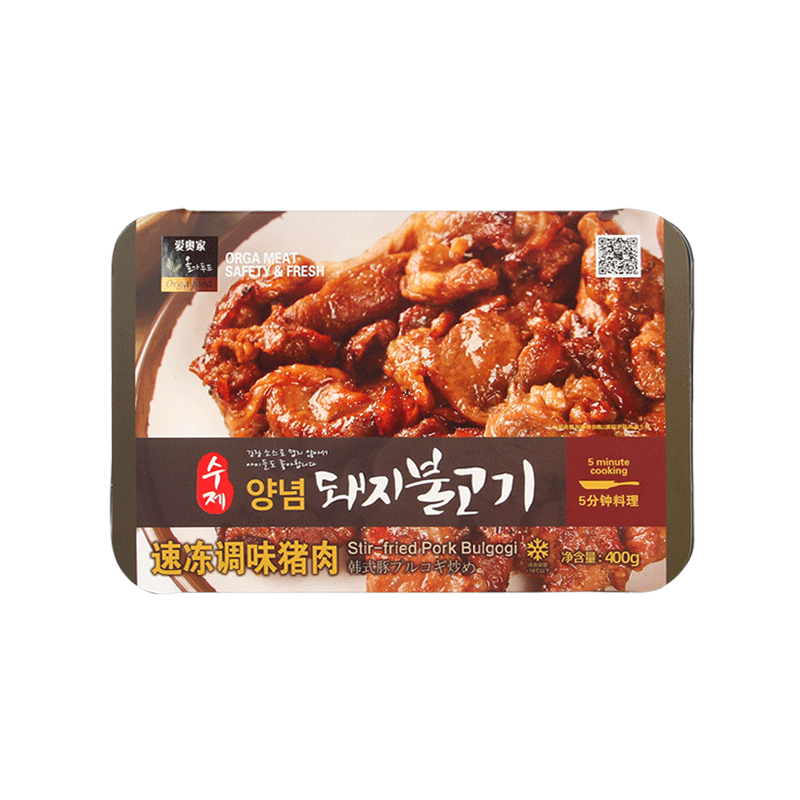 韓式烤豬肉料理新鮮食材半成品豬肉烤肉切片五花肉禮盒400g