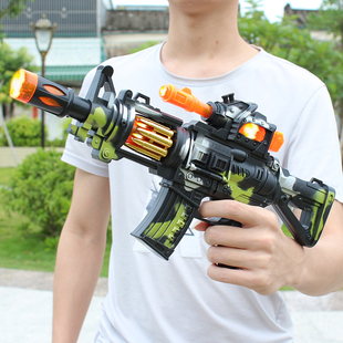 儿童玩具枪男孩4电动仿真冲锋枪带灯光音乐喷雾机关枪手枪3一6岁5