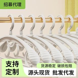 衣架塑料衣服架子家用卧室加粗防滑不起包衣柜挂大衣撑子 加宽冬季