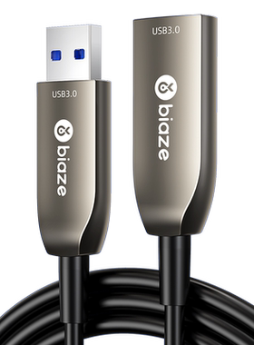 毕亚兹光纤usb3.2/3.0延长线公对