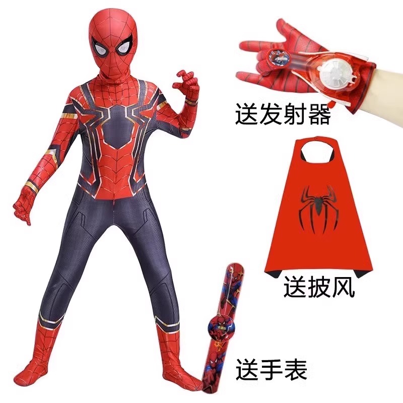 蜘蛛侠儿童演出服cosplay紧身衣