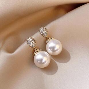 钉outlets女配饰 奥特莱斯18K金耳环品牌折扣店撤柜清仓纯银珍珠