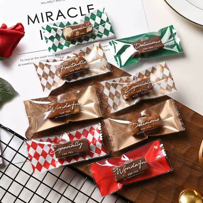 太妃糖包装袋手工糖果雪花酥糖纸牛轧糖单独小袋子机封袋烘焙纸袋