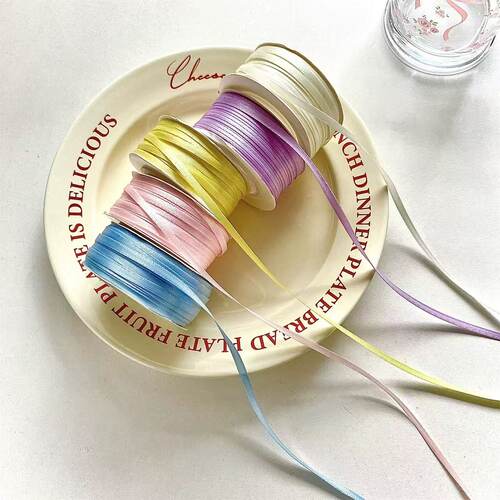 0.3毫米宽蝴蝶结丝带蛋糕装饰丝带45码加密双面涤纶蝴蝶结丝带