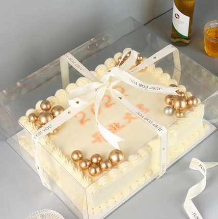 大连蛋糕包装盒展会蛋糕大包装透明正方形长方形4060仅支持自提Y